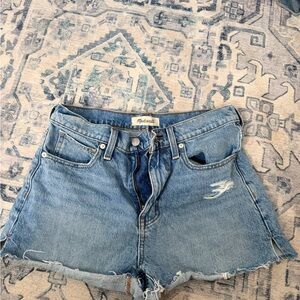 Madewell Washed Blue Denim Cutoff Shorts